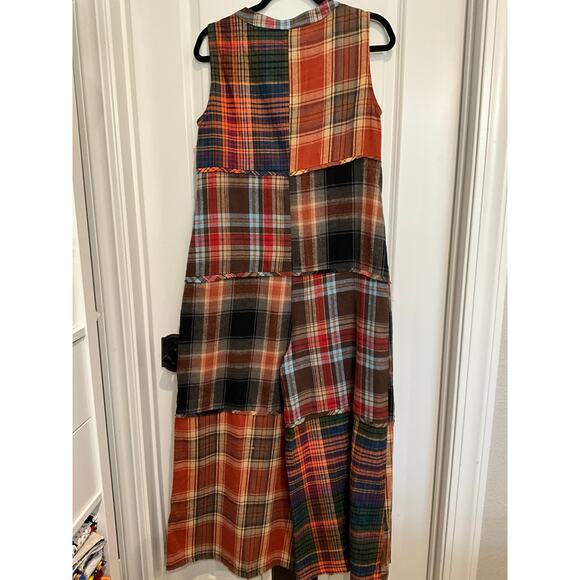 MSRP $79 ✨ Patchwork Cotton-Blend Wide-Leg Romper – Size S (Fits Up to L) ✨ - Picture 5 of 6